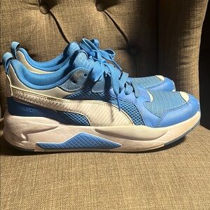 Puma X-Ray Colorblock Blue and White Sneakers men's 9.5